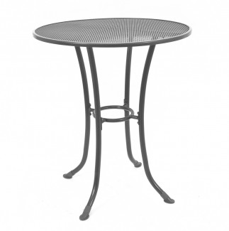 T3168-0200S 36 Round Commercial Wrought Iron Mesh Outdoor Bar Height Table